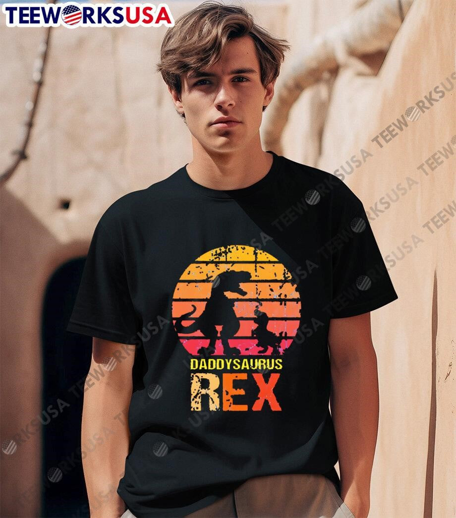 Daddysaurus Rex vintage - Adult & Kids T-Shirts, Sweatshirts & Hoodies apparel design preview 1