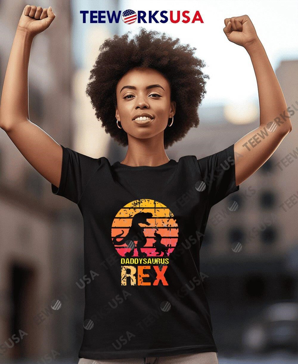 Daddysaurus Rex vintage - Adult & Kids T-Shirts, Sweatshirts & Hoodies apparel design preview 4
