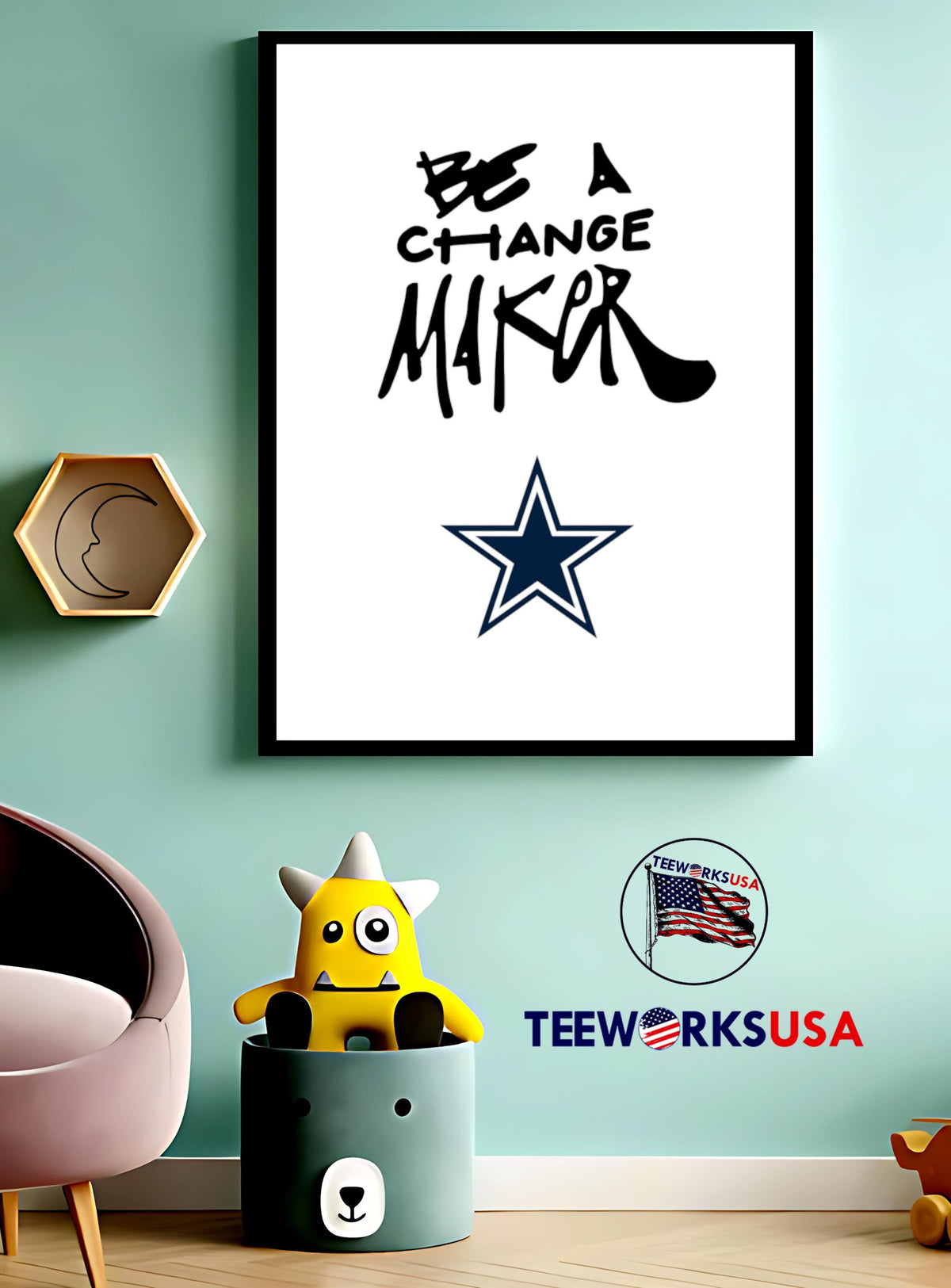 Dallas Cowboys Be A Change Maker - Adult & Kids T-Shirts, Sweatshirts & Hoodies apparel design preview 4