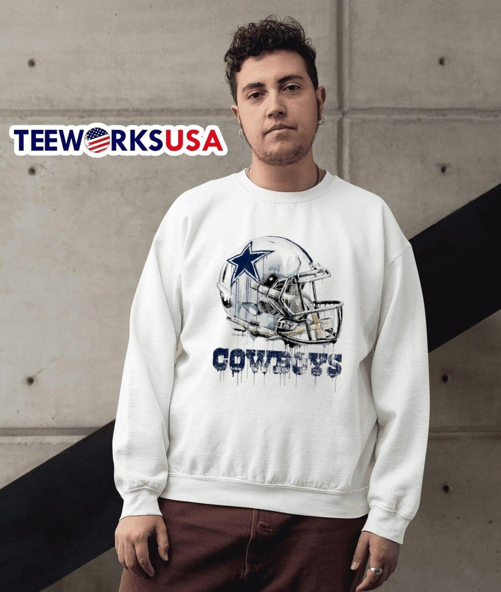 Dallas Cowboys PD. Moreno Helmet Dripping Star - Adult & Kids T-Shirts, Sweatshirts & Hoodies apparel design preview 3