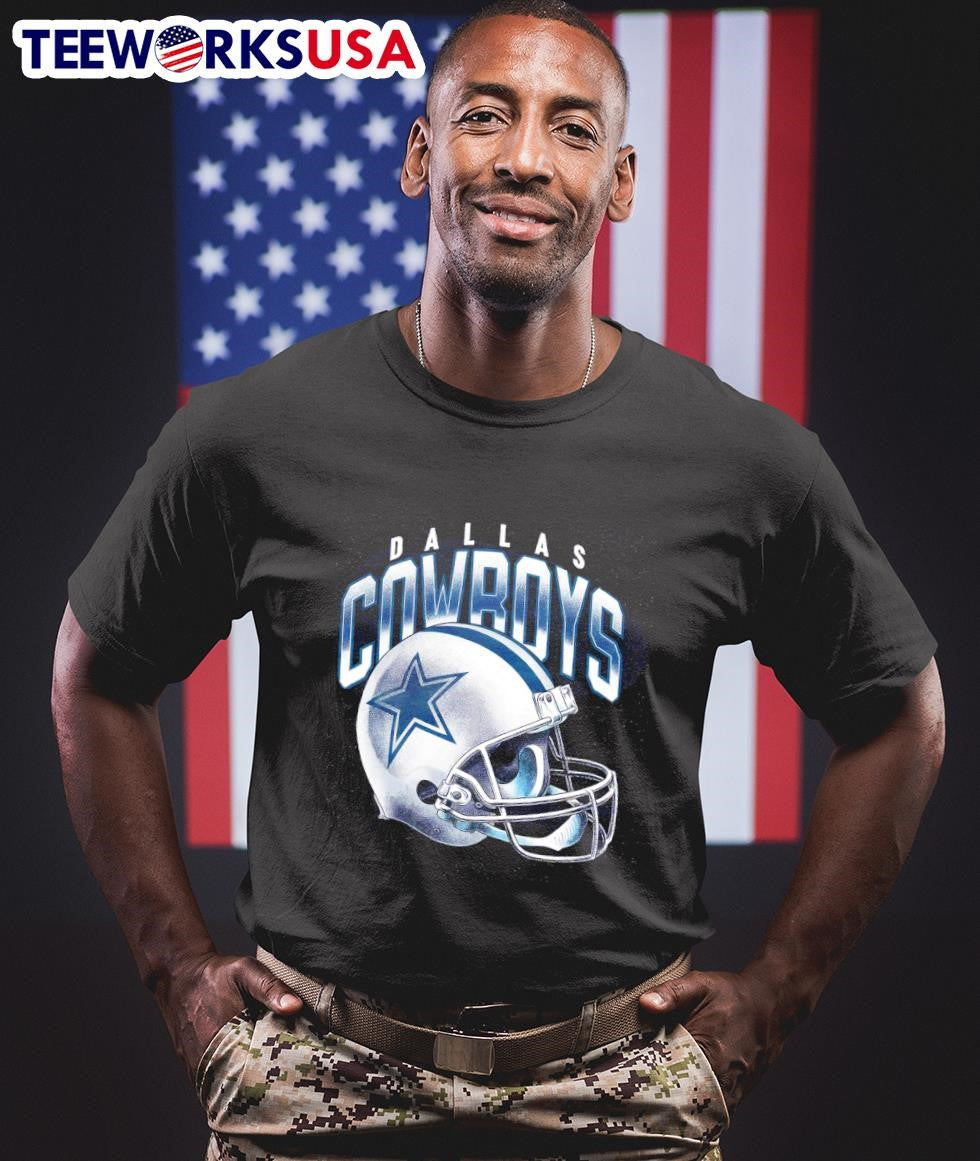 Dallas Cowboys gradient helmet - Adult & Kids T-Shirts, Sweatshirts & Hoodies apparel design preview 1