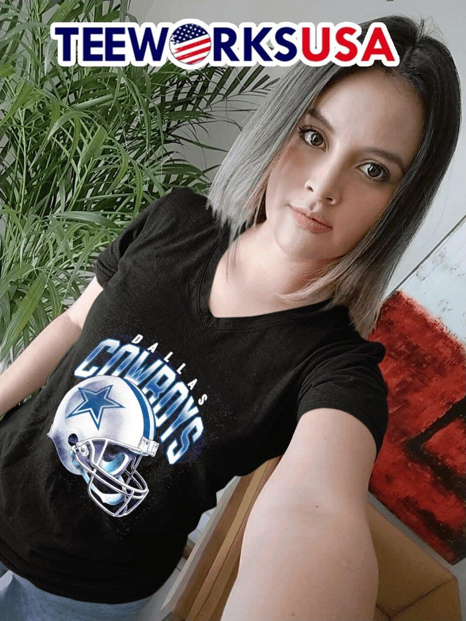 Dallas Cowboys gradient helmet - Adult & Kids T-Shirts, Sweatshirts & Hoodies apparel design preview 4