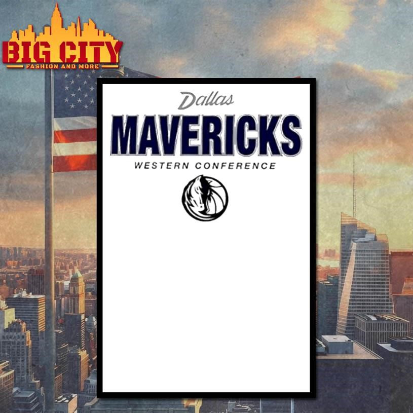 Dallas Mavericks Western Conference Low Block - Adult & Kids T-Shirts, Sweatshirts & Hoodies apparel design preview 4
