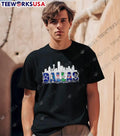 Dallas Sports Teams Skyline Logo Cowboys Mavericks - Adult & Kids T-Shirts, Sweatshirts & Hoodies apparel design preview 1
