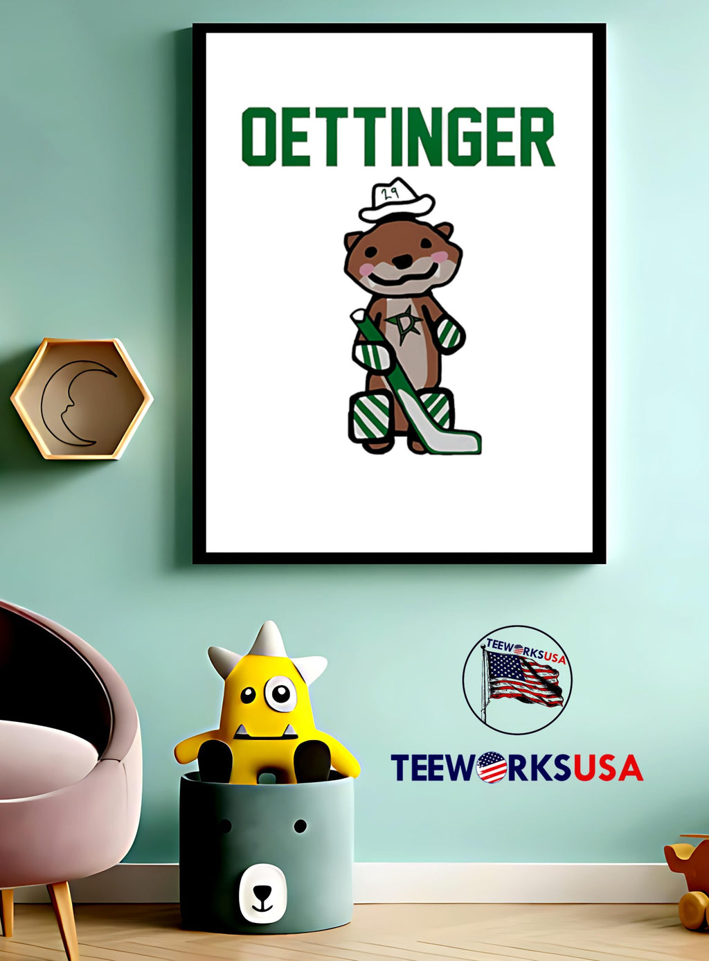 Dallas Stars Oettinger hockey weasel - Adult & Kids T-Shirts, Sweatshirts & Hoodies apparel design preview 4