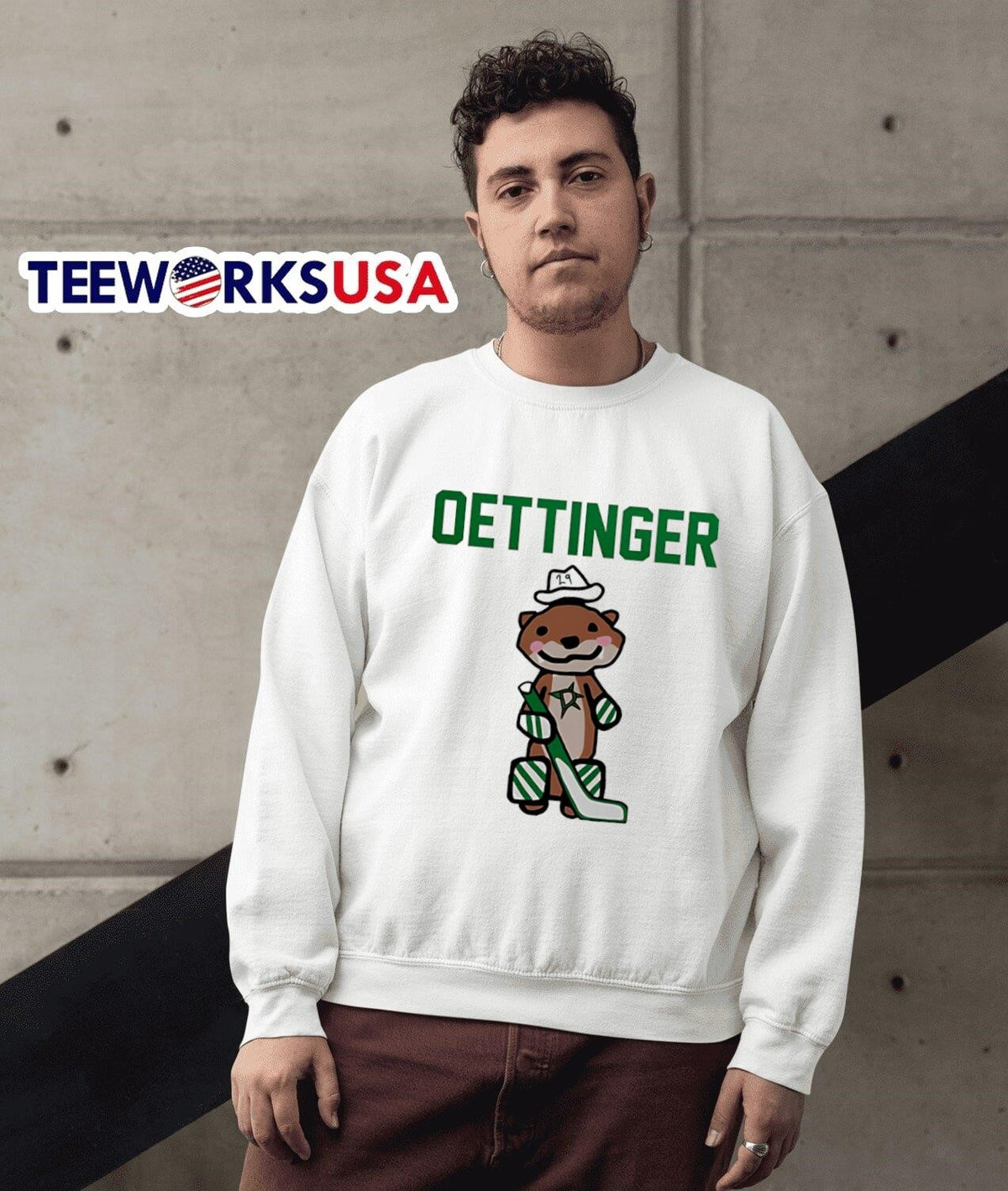 Dallas Stars Oettinger hockey weasel - Adult & Kids T-Shirts, Sweatshirts & Hoodies apparel design preview 5