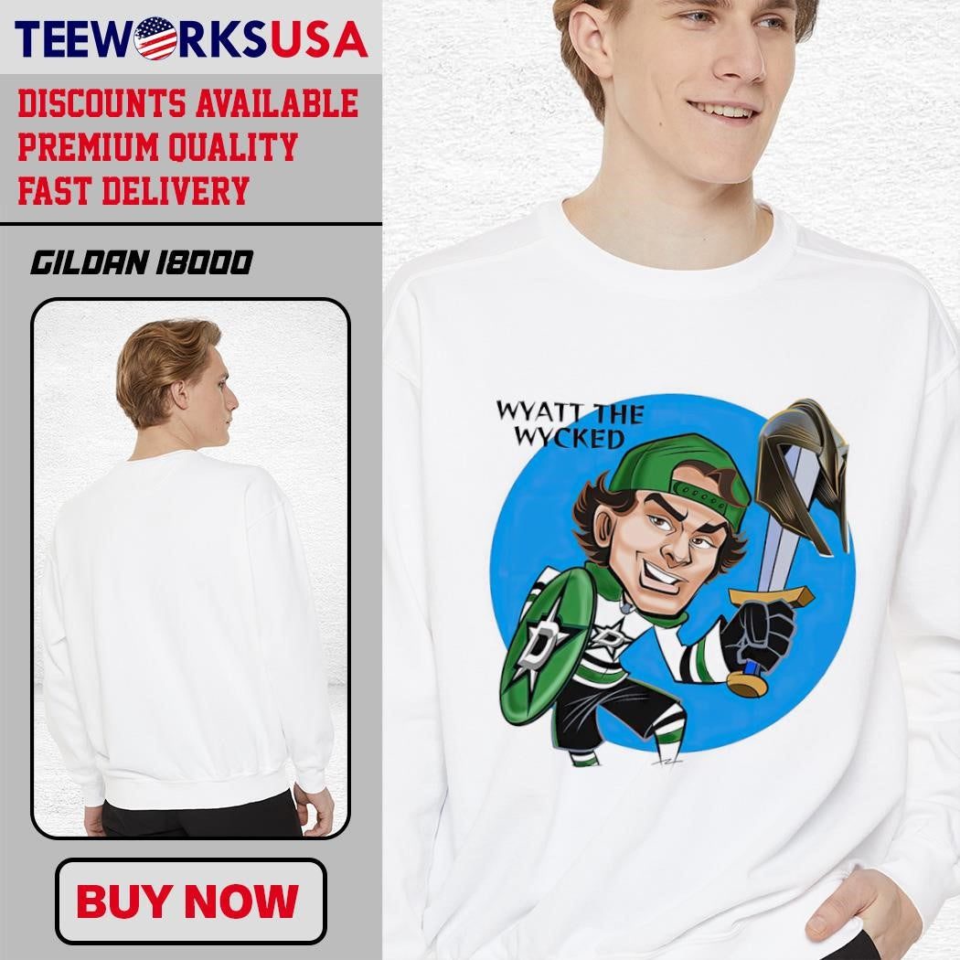 Dallas Stars Wyatt Johnston the Wycked beat Vegas - Adult & Kids T-Shirts, Sweatshirts & Hoodies apparel design preview 3
