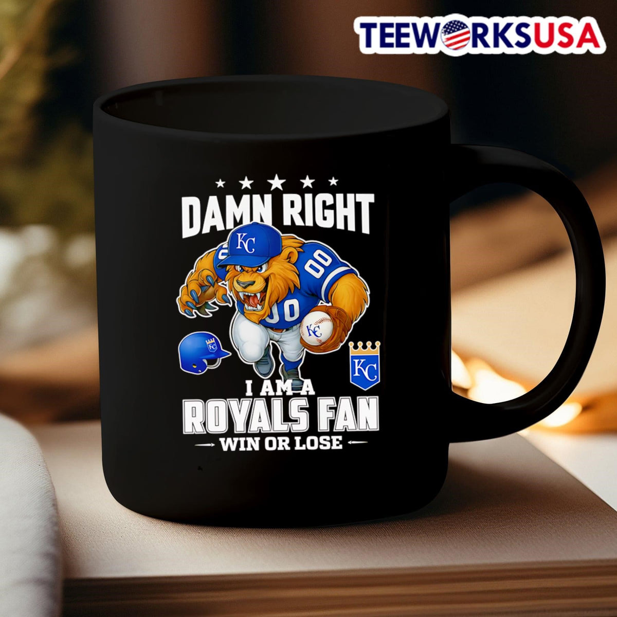 Damn right I am a Kansas City Royals baseball fan win - Adult & Kids T-Shirts, Sweatshirts & Hoodies apparel design preview 3