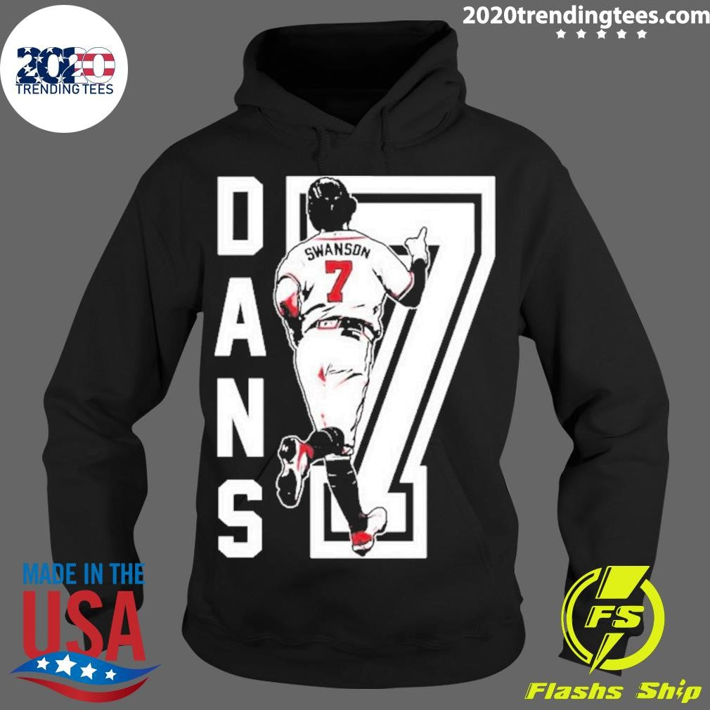 Dansby Swanson Number 7 - Adult & Kids T-Shirts, Sweatshirts & Hoodies apparel design preview 2