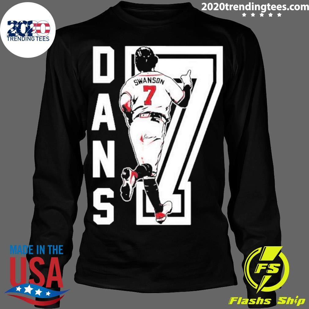 Dansby Swanson Number 7 - Adult & Kids T-Shirts, Sweatshirts & Hoodies apparel design preview 4