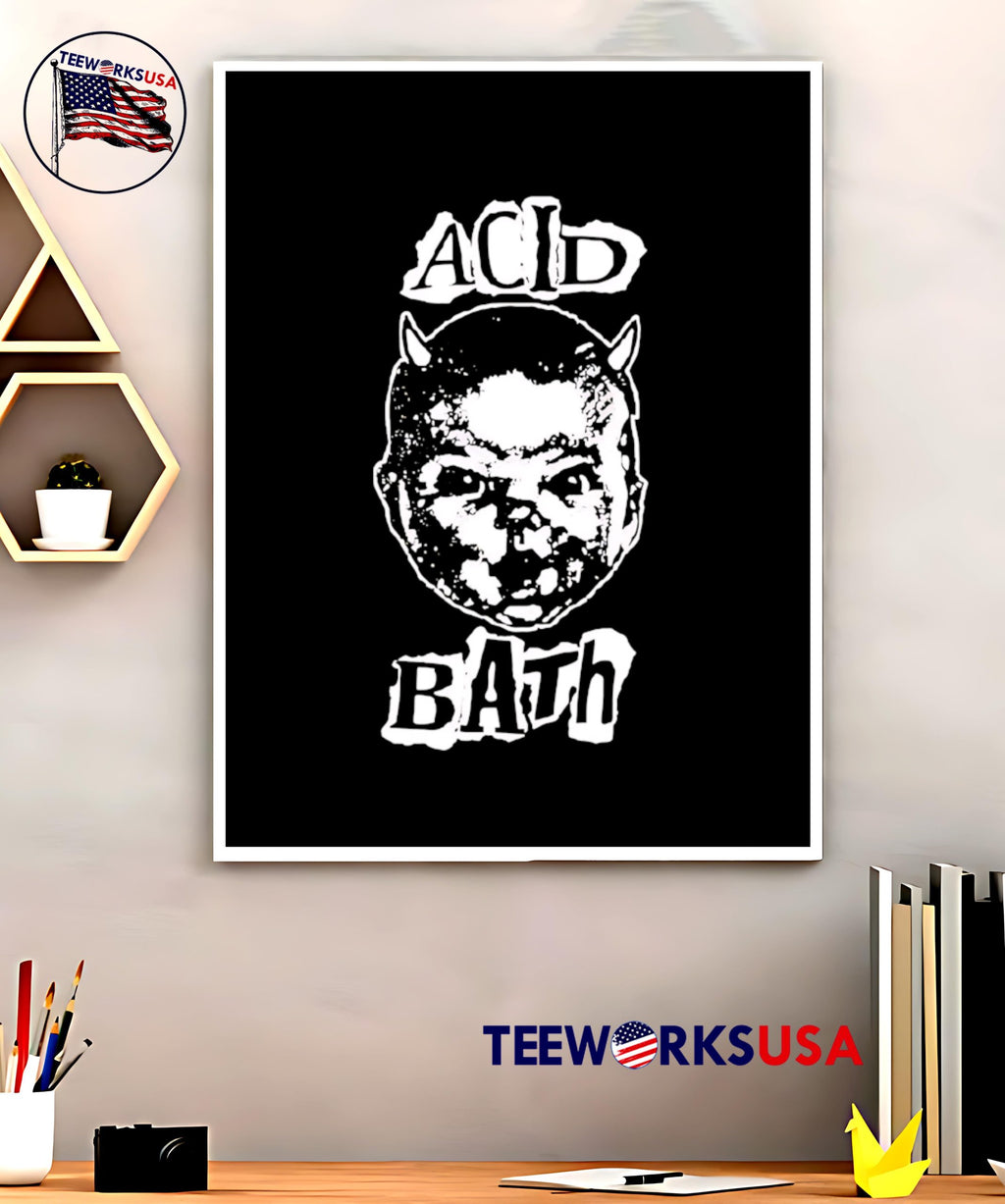 Dark gothic acid wash design devil baby - Adult & Kids T-Shirts, Sweatshirts & Hoodies apparel design preview 5
