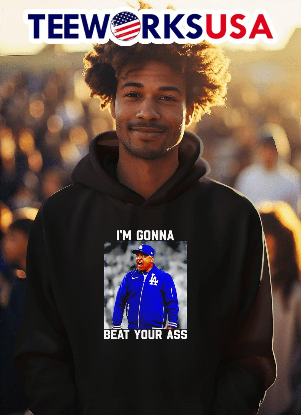 Dave Roberts I'm gonna beat your ass - Adult & Kids T-Shirts, Sweatshirts & Hoodies apparel design preview 2