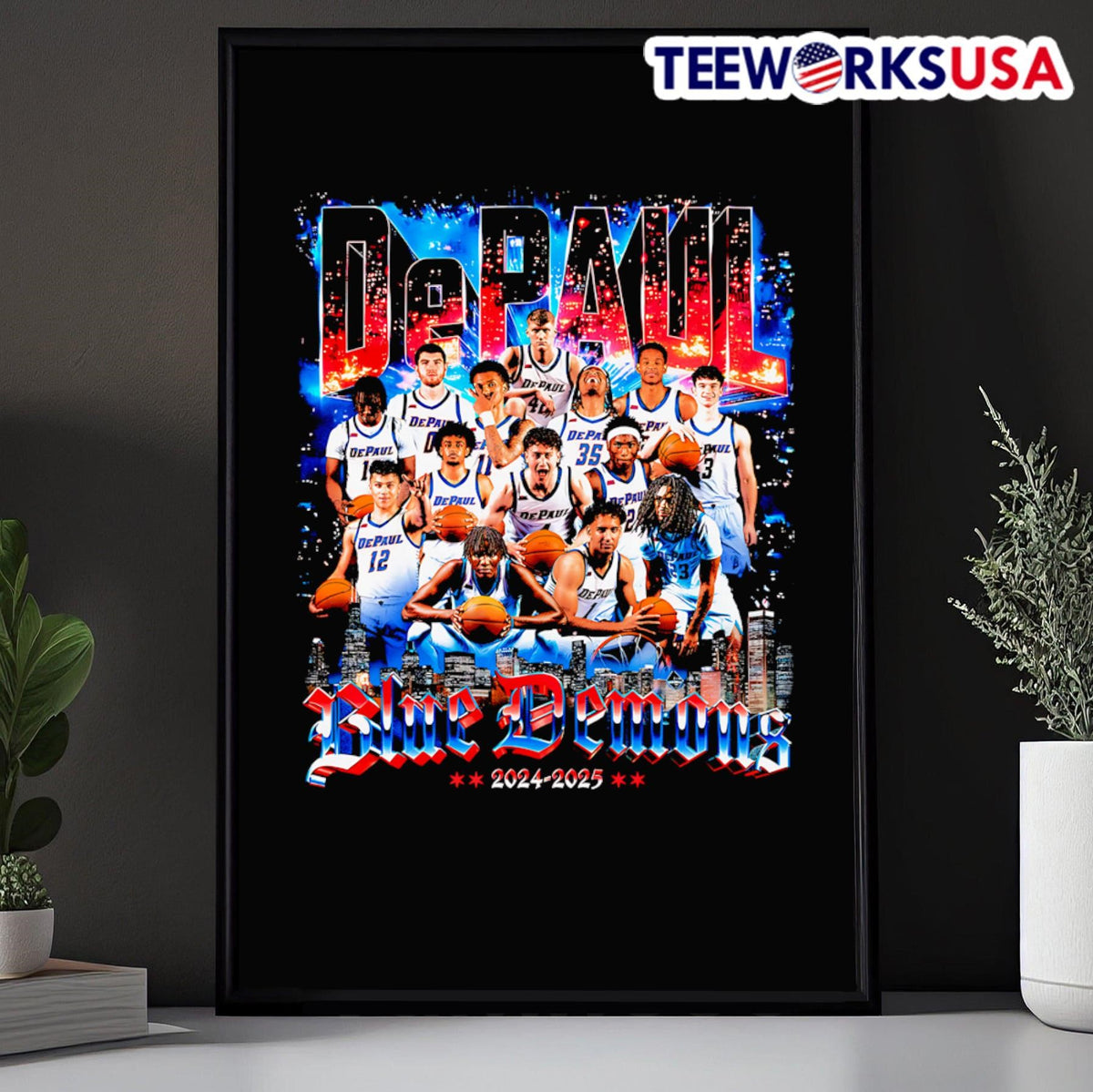 DePaul Men's Basketball '24-25 Team - Adult & Kids T-Shirts, Sweatshirts & Hoodies apparel design preview 5
