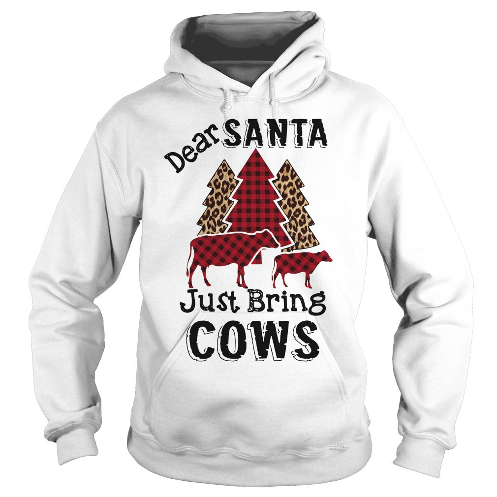 Dear Santa Just Bring Cows - Adult & Kids T-Shirts, Sweatshirts & Hoodies apparel design preview 4