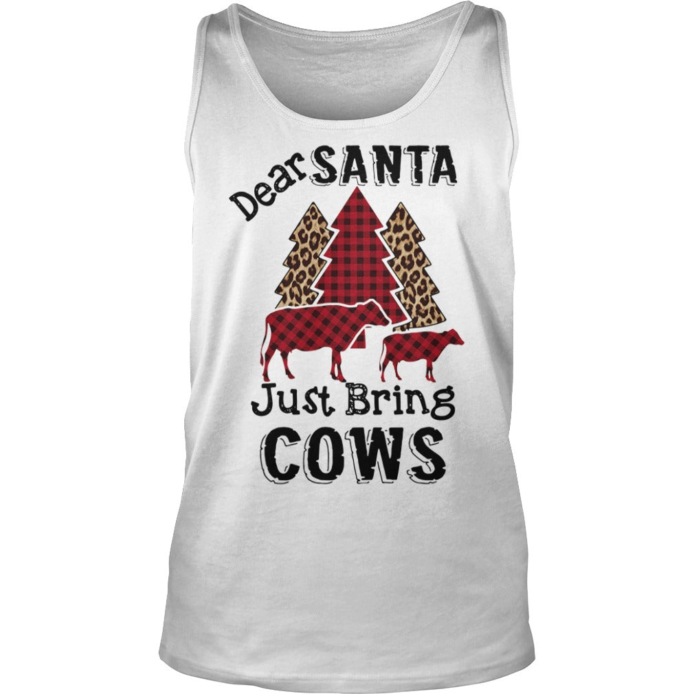 Dear Santa Just Bring Cows - Adult & Kids T-Shirts, Sweatshirts & Hoodies apparel design preview 3