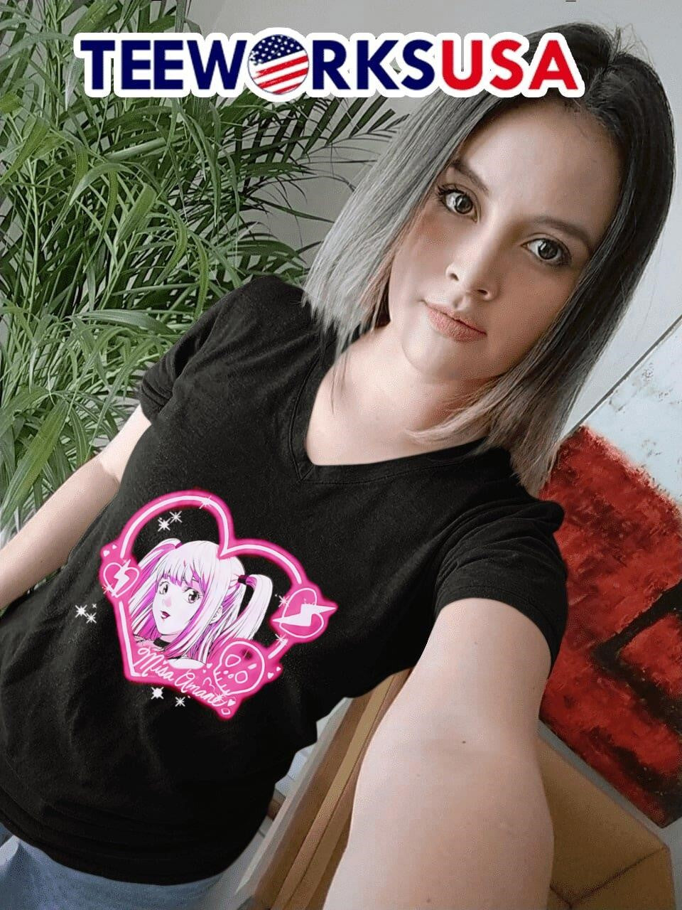 Death Note Misa Pink Heart - Adult & Kids T-Shirts, Sweatshirts & Hoodies apparel design preview 7