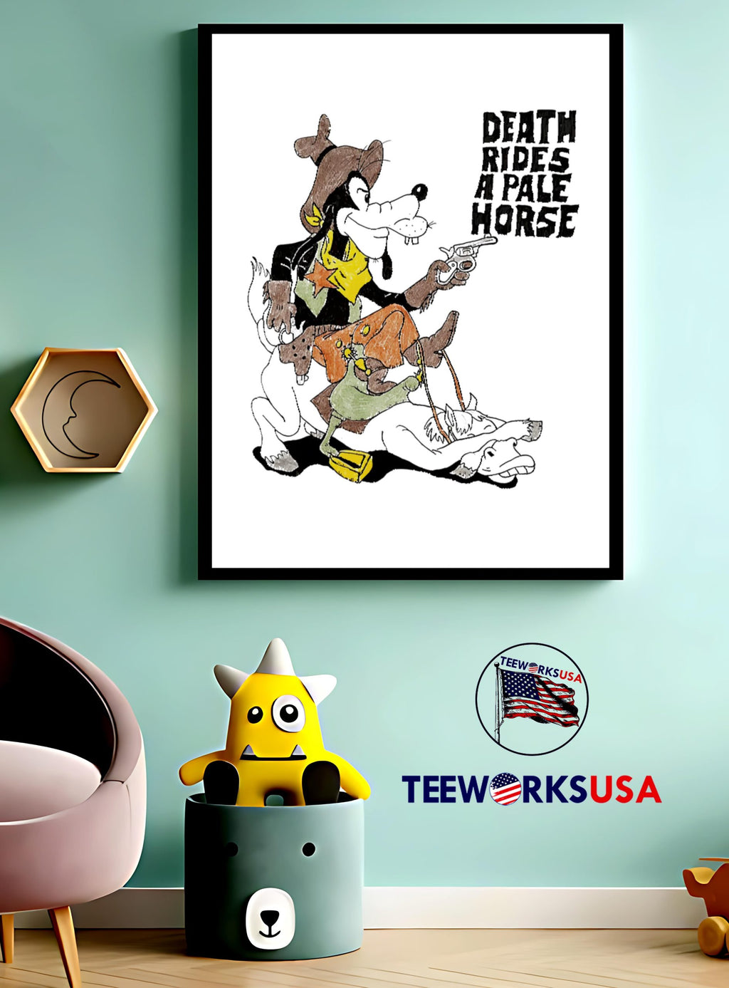 Death Rides A Pale Horse Goofy - Adult & Kids T-Shirts, Sweatshirts & Hoodies apparel design preview 3