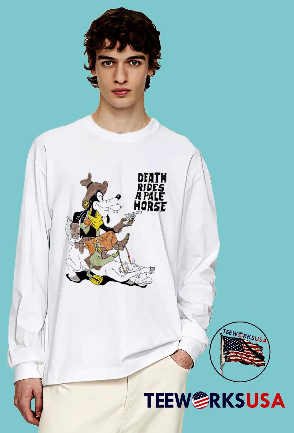 Death Rides A Pale Horse Goofy - Adult & Kids T-Shirts, Sweatshirts & Hoodies apparel design preview 4