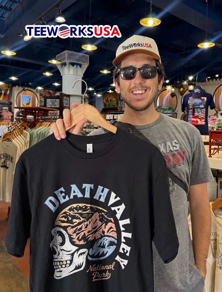 Death Valley National Park Skull Silhouette Desert - Adult & Kids T-Shirts, Sweatshirts & Hoodies apparel design preview 2