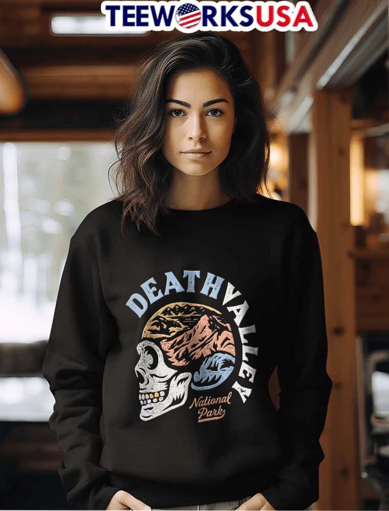 Death Valley National Park Skull Silhouette Desert - Adult & Kids T-Shirts, Sweatshirts & Hoodies apparel design preview 7