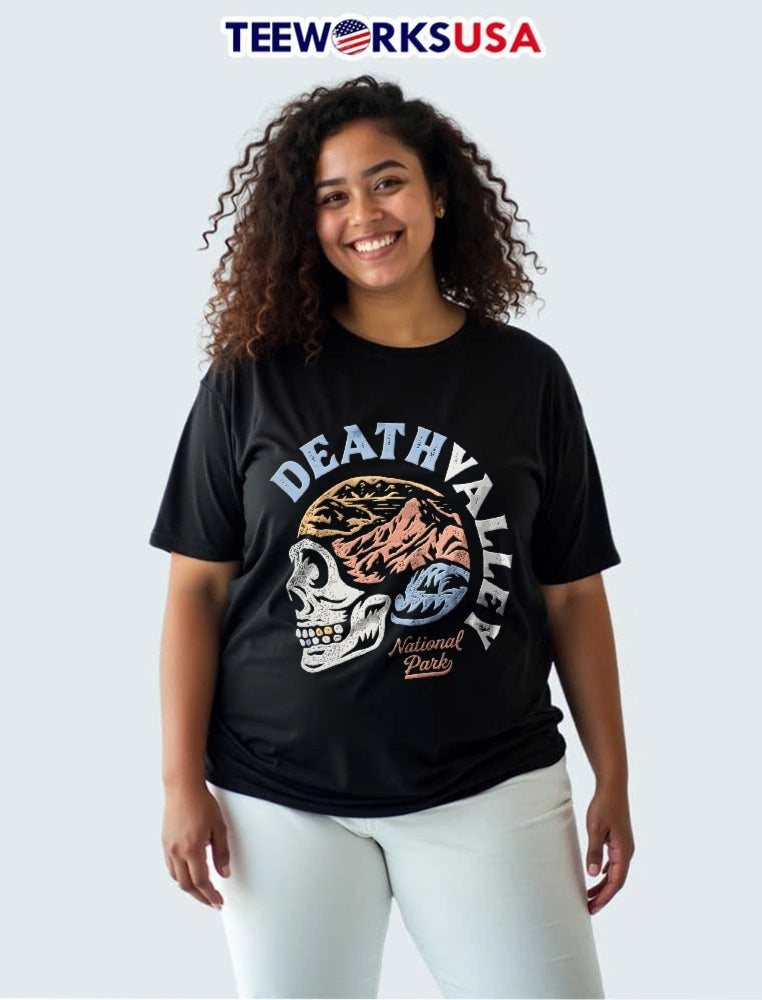 Death Valley National Park Skull Silhouette Desert - Adult & Kids T-Shirts, Sweatshirts & Hoodies apparel design preview 3