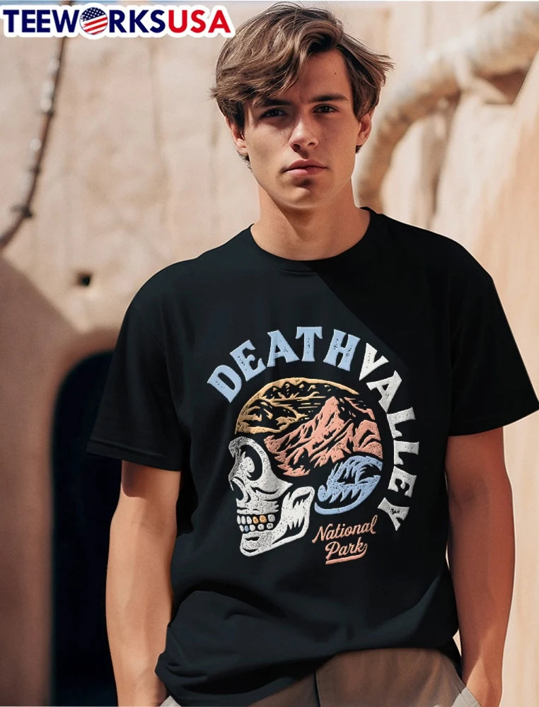 Death Valley National Park Skull Silhouette Desert - Adult & Kids T-Shirts, Sweatshirts & Hoodies apparel design preview 1