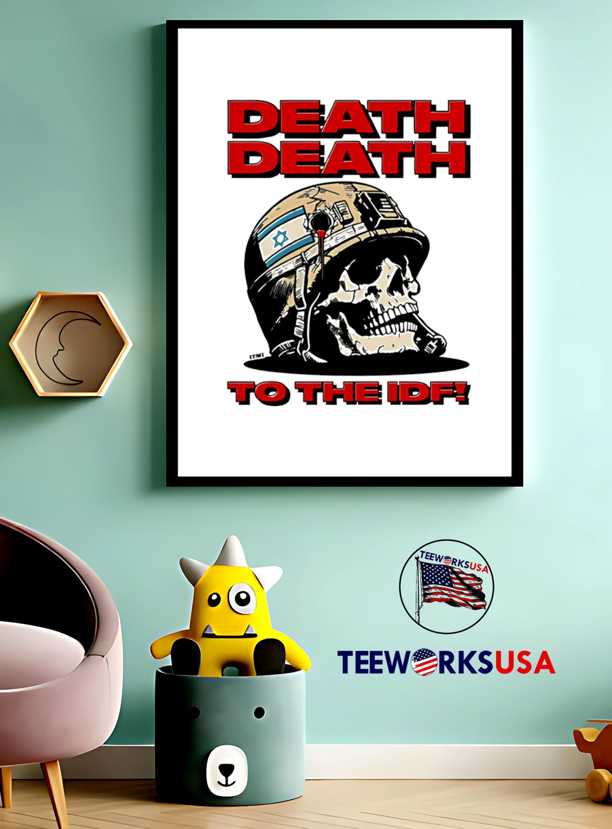Death to the idf - Adult & Kids T-Shirts, Sweatshirts & Hoodies apparel design preview 3