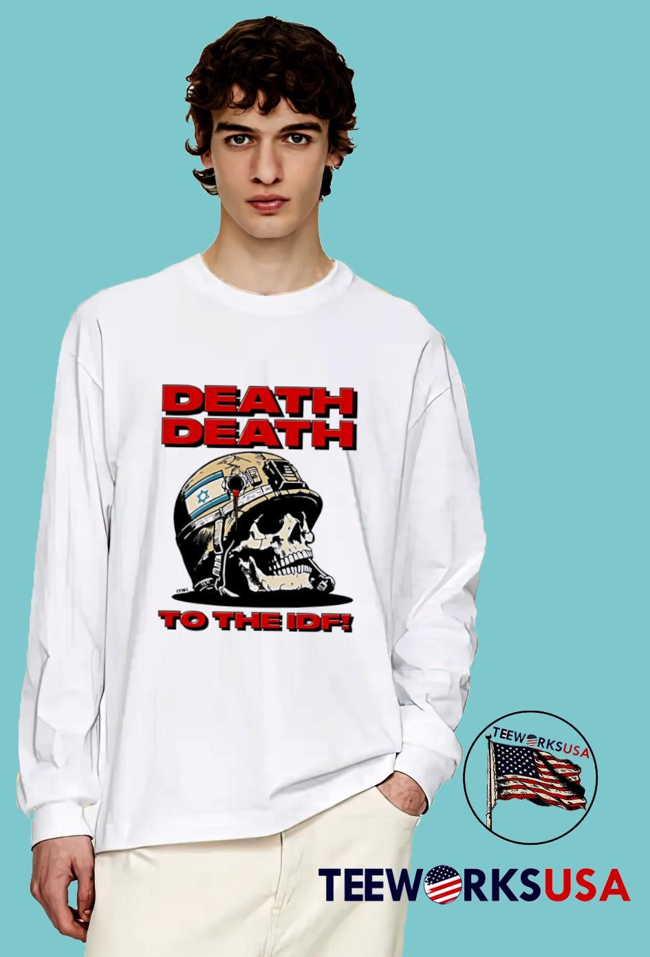 Death to the idf - Adult & Kids T-Shirts, Sweatshirts & Hoodies apparel design preview 4