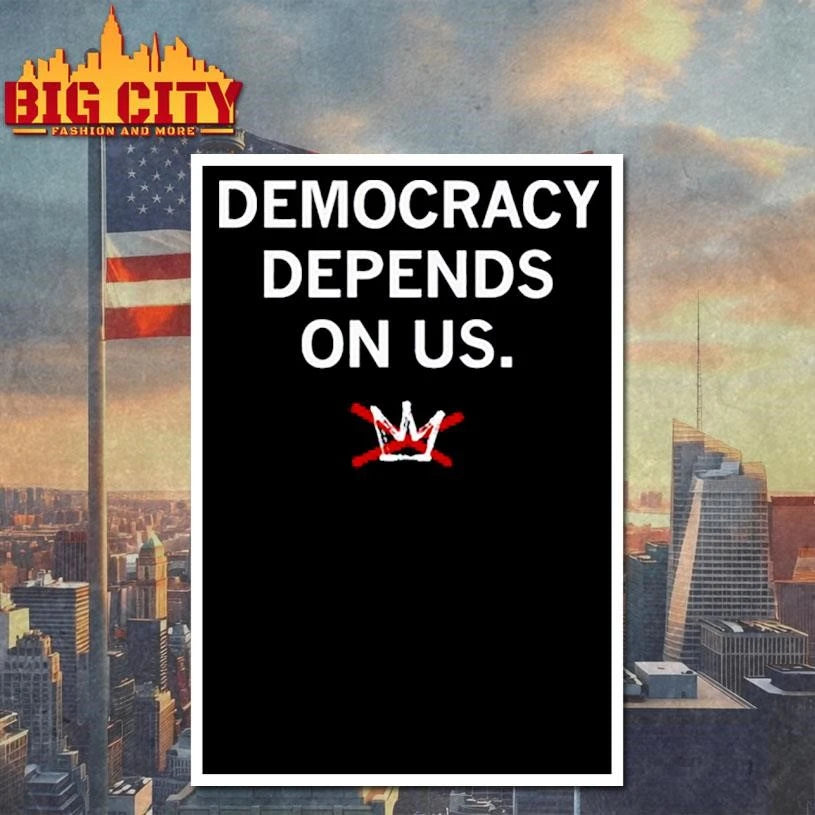Democracy depends on us - Adult & Kids T-Shirts, Sweatshirts & Hoodies apparel design preview 4