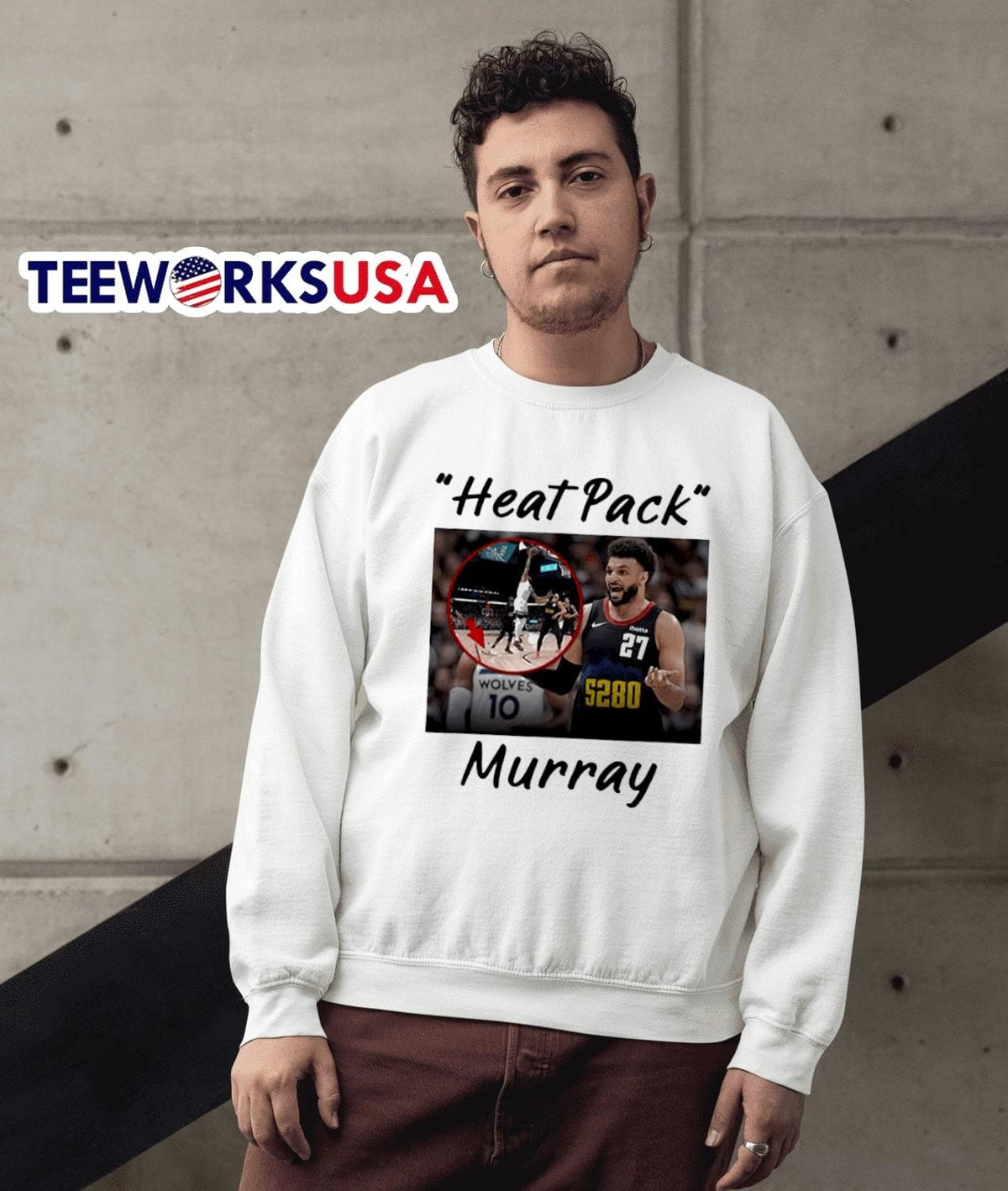 Denver Nuggets Heat pack murray - Adult & Kids T-Shirts, Sweatshirts & Hoodies apparel design preview 3