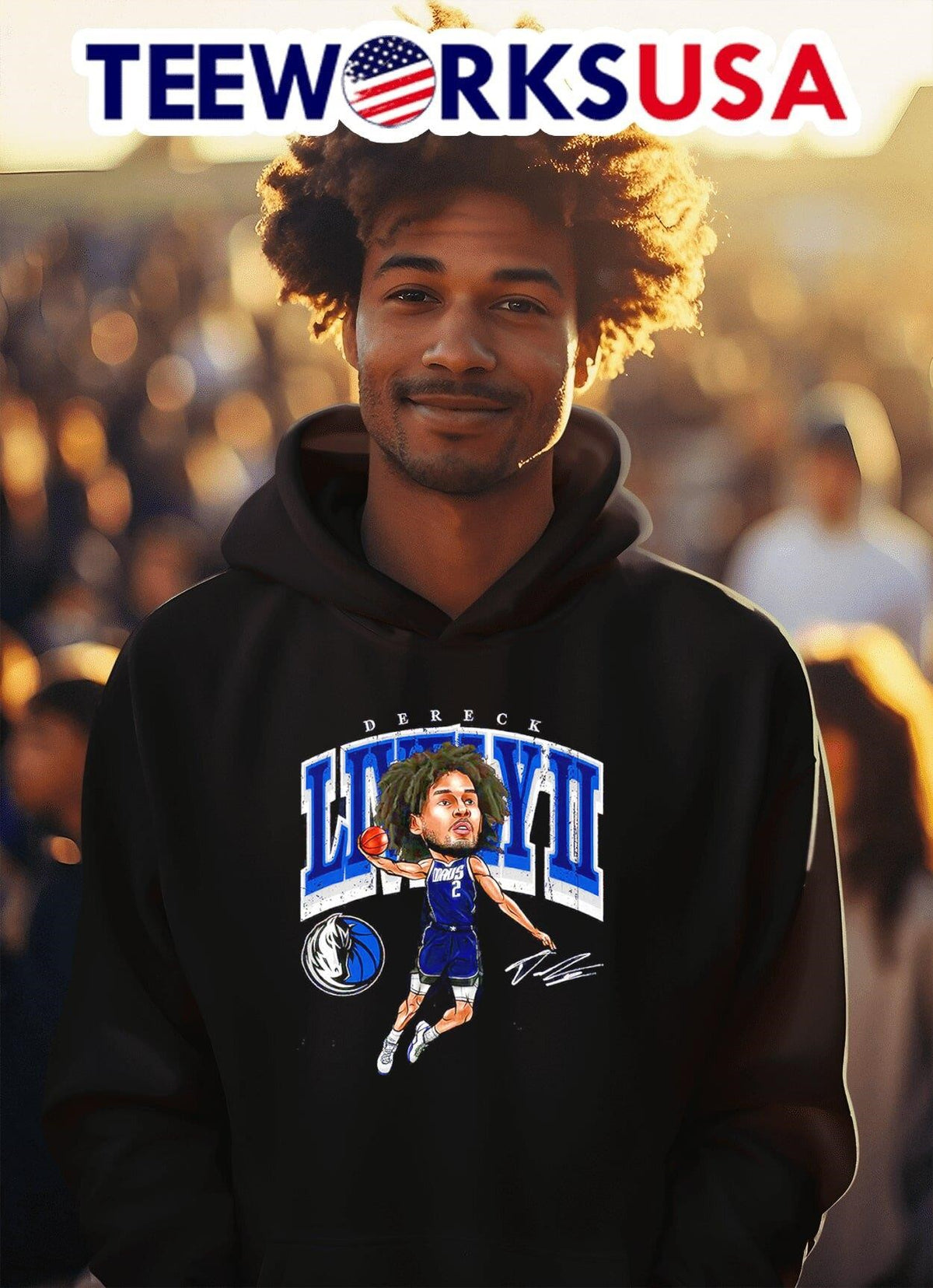 Dereck Lively II Dallas Mavericks player number 2 - Adult & Kids T-Shirts, Sweatshirts & Hoodies apparel design preview 2