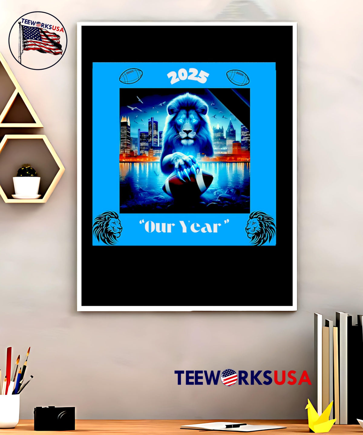 Detroit Lions 2025 Our Year - Adult & Kids T-Shirts, Sweatshirts & Hoodies apparel design preview 5