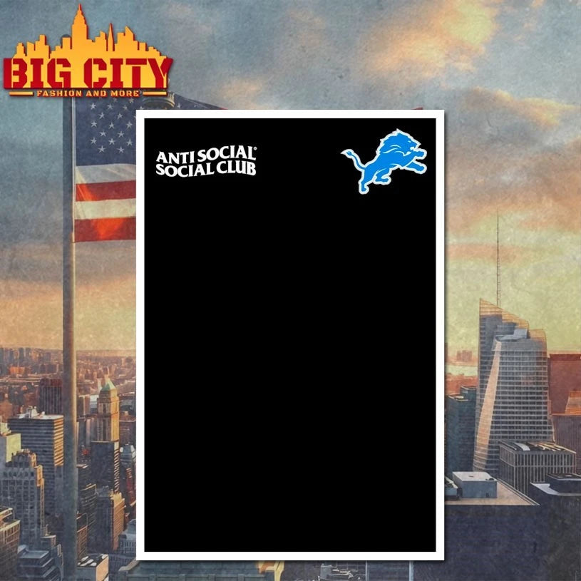 Detroit Lions Anti Social Club - Adult & Kids T-Shirts, Sweatshirts & Hoodies apparel design preview 4