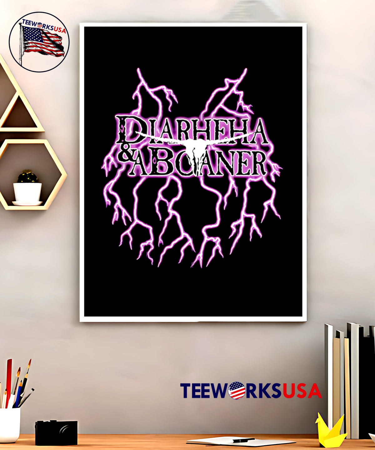 Diarheha A Boaner American lightning - Adult & Kids T-Shirts, Sweatshirts & Hoodies apparel design preview 5