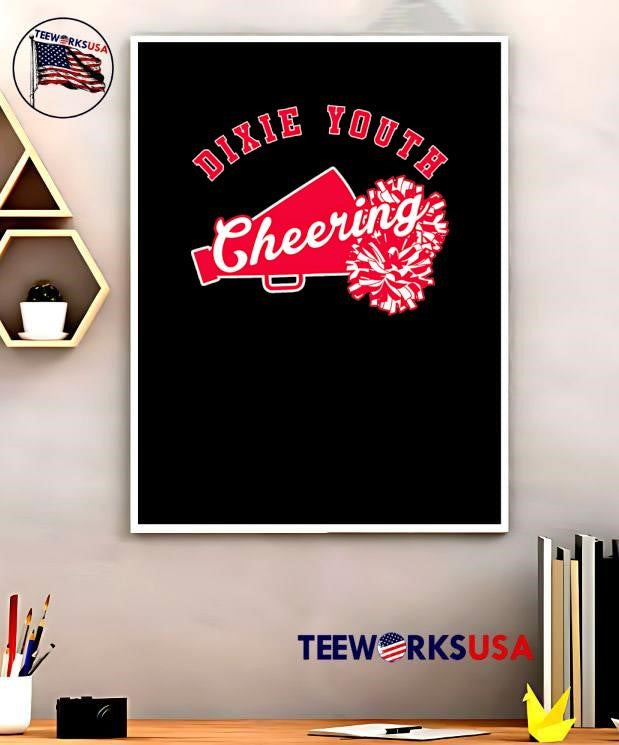 Dixie Youth Cheerleading Pom Poms - Adult & Kids T-Shirts, Sweatshirts & Hoodies apparel design preview 5