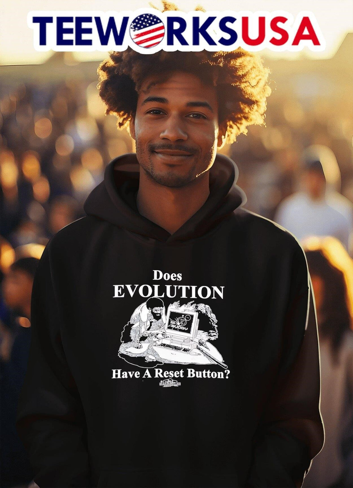 Does evolution have a reset button - Adult & Kids T-Shirts, Sweatshirts & Hoodies apparel design preview 2