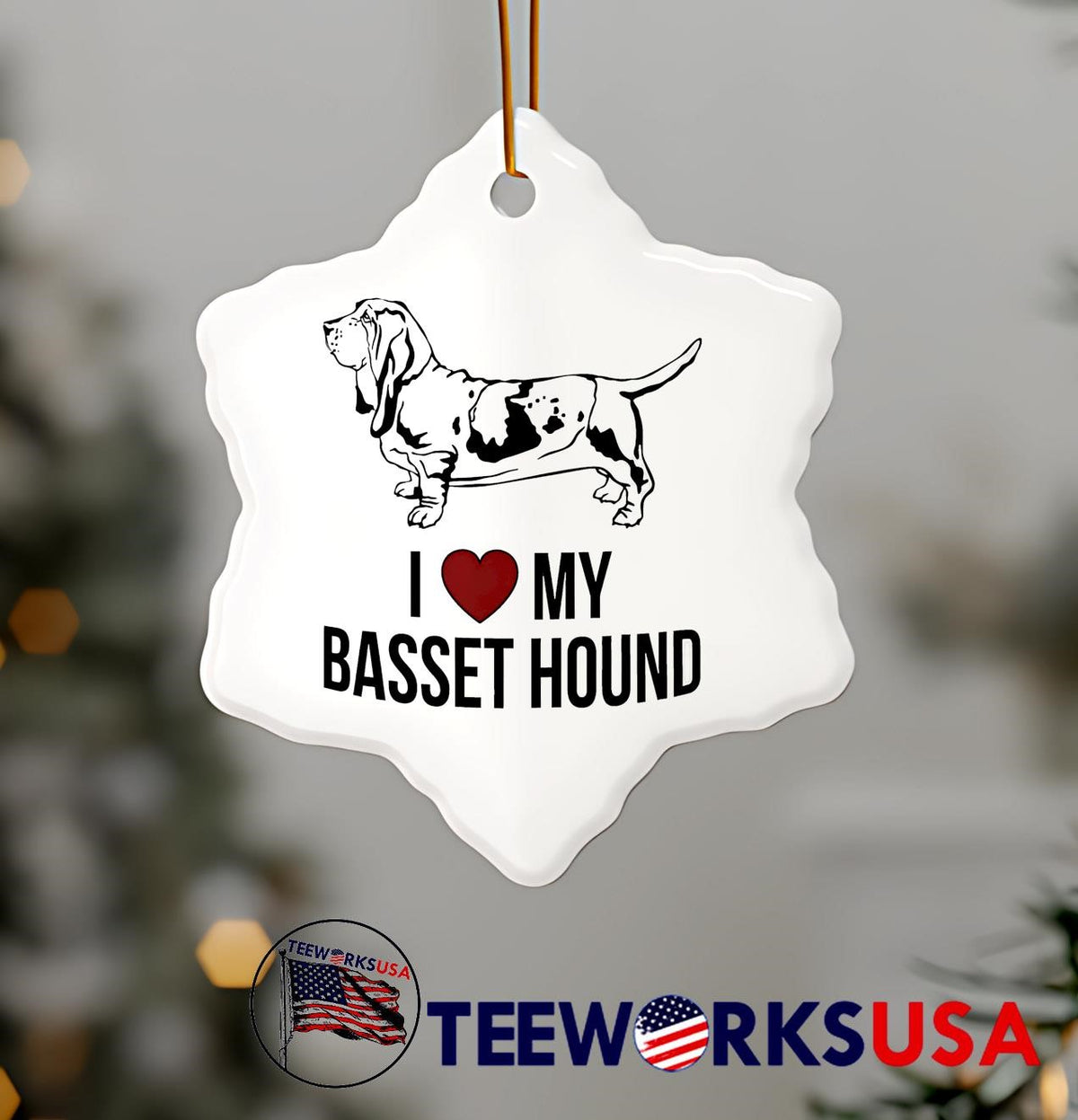 Dog I love my basset hound - Adult & Kids T-Shirts, Sweatshirts & Hoodies apparel design preview 7