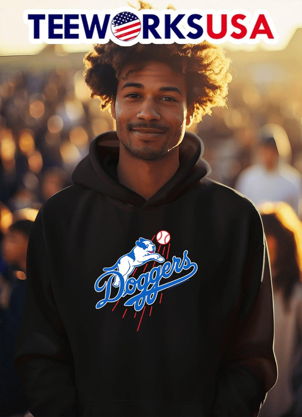 Doggers baseball dog - Adult & Kids T-Shirts, Sweatshirts & Hoodies apparel design preview 2