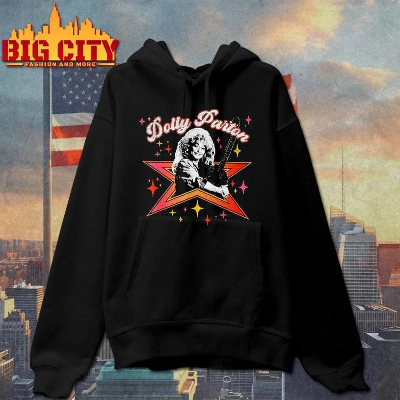 Dolly Parton Portrait Glimmering and Sparkling - Adult & Kids T-Shirts, Sweatshirts & Hoodies apparel design preview 2