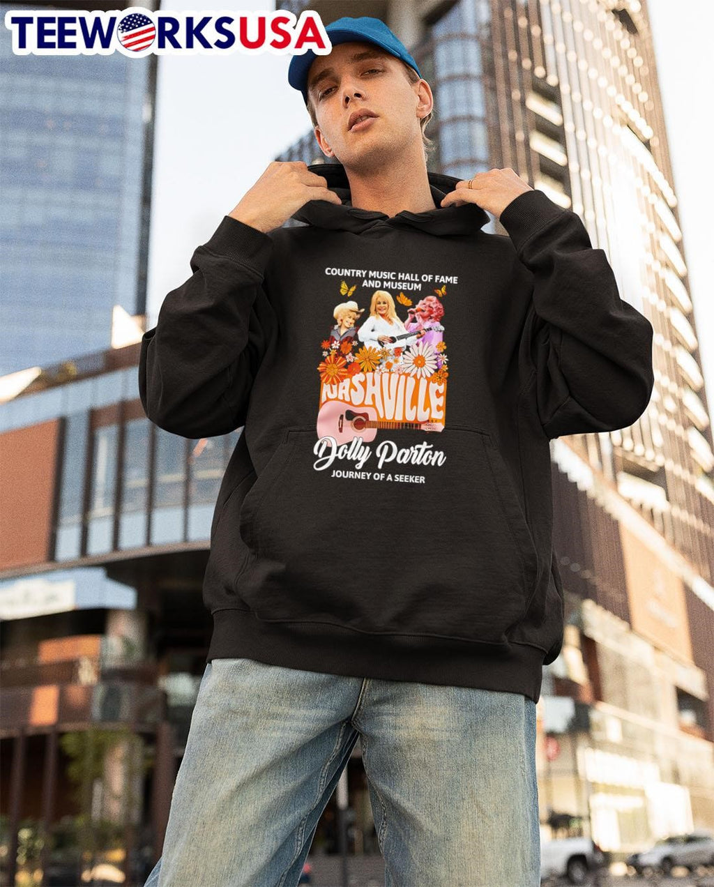 Dolly parton country music hall of fame and museum - Adult & Kids T-Shirts, Sweatshirts & Hoodies apparel design preview 3