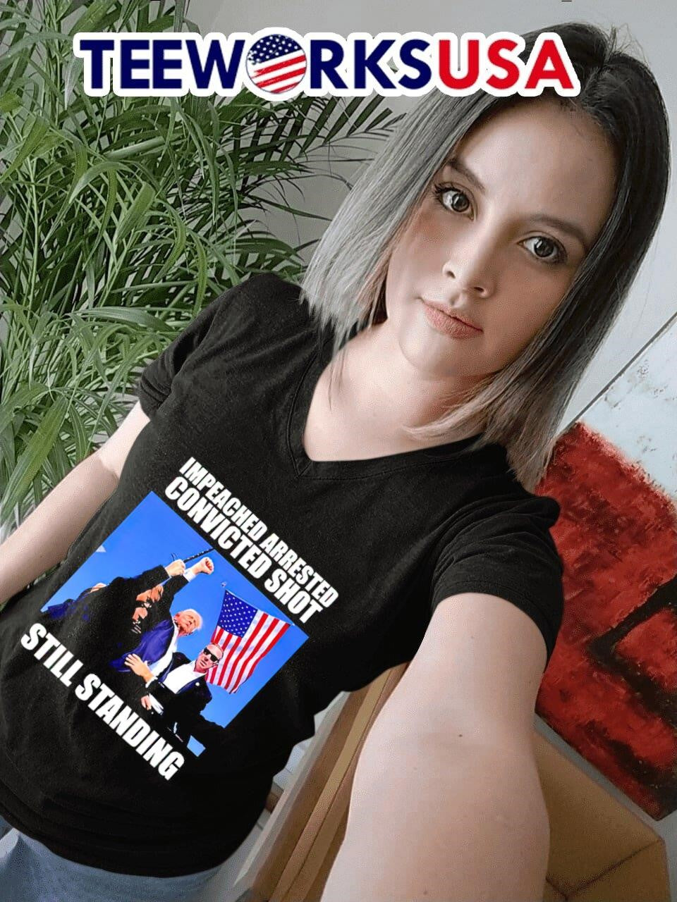 Donald Trump Impeached arrested convince shot still - Adult & Kids T-Shirts, Sweatshirts & Hoodies apparel design preview 4
