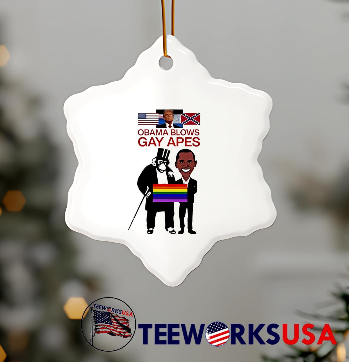 Donald Trump Obama Blows Gay Apes - Adult & Kids T-Shirts, Sweatshirts & Hoodies apparel design preview 7