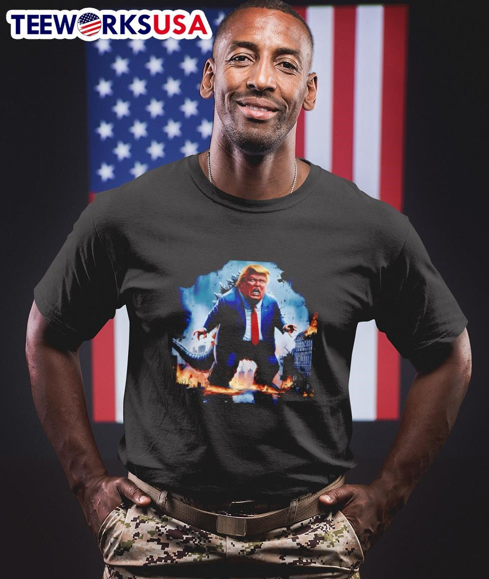 Donald Trump as Godzilla - Adult & Kids T-Shirts, Sweatshirts & Hoodies apparel design preview 1