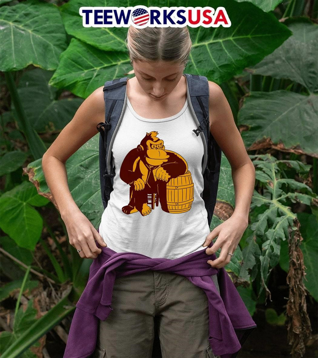 Donkey Kong gorilla sitting on a barrel video game - Adult & Kids T-Shirts, Sweatshirts & Hoodies apparel design preview 5
