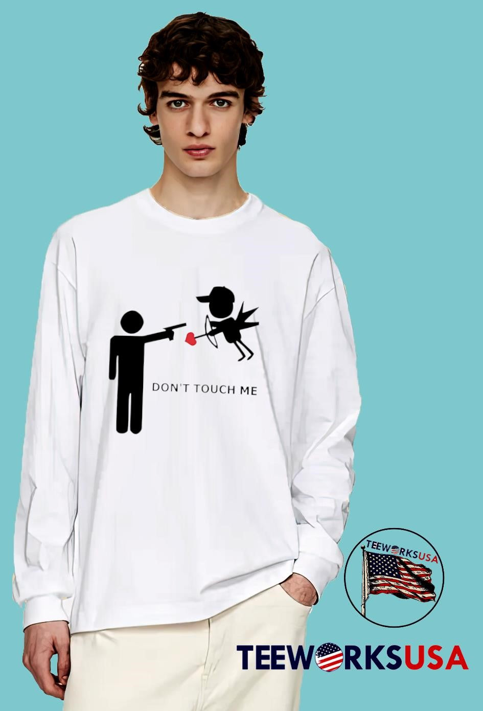 Don't Touch Me Him or Her - Adult & Kids T-Shirts, Sweatshirts & Hoodies apparel design preview 4