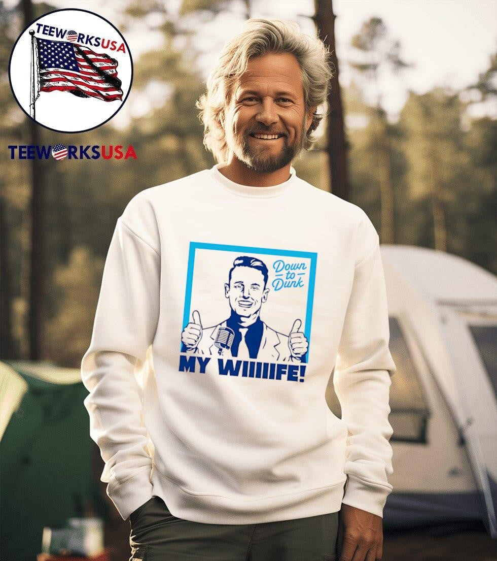 Down To Dunk My Wiiiiife - Adult & Kids T-Shirts, Sweatshirts & Hoodies apparel design preview 3