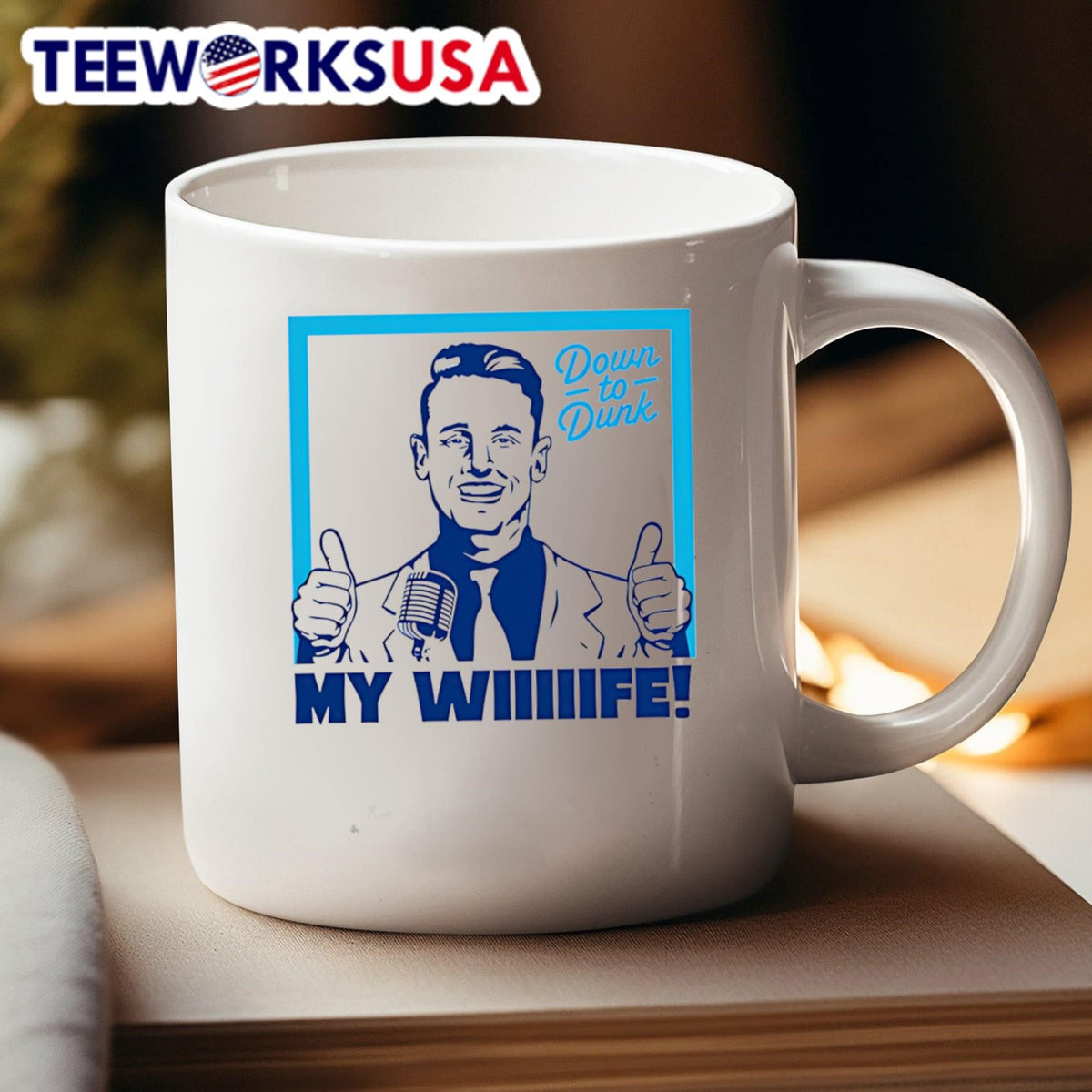 Down To Dunk My Wiiiiife - Adult & Kids T-Shirts, Sweatshirts & Hoodies apparel design preview 4