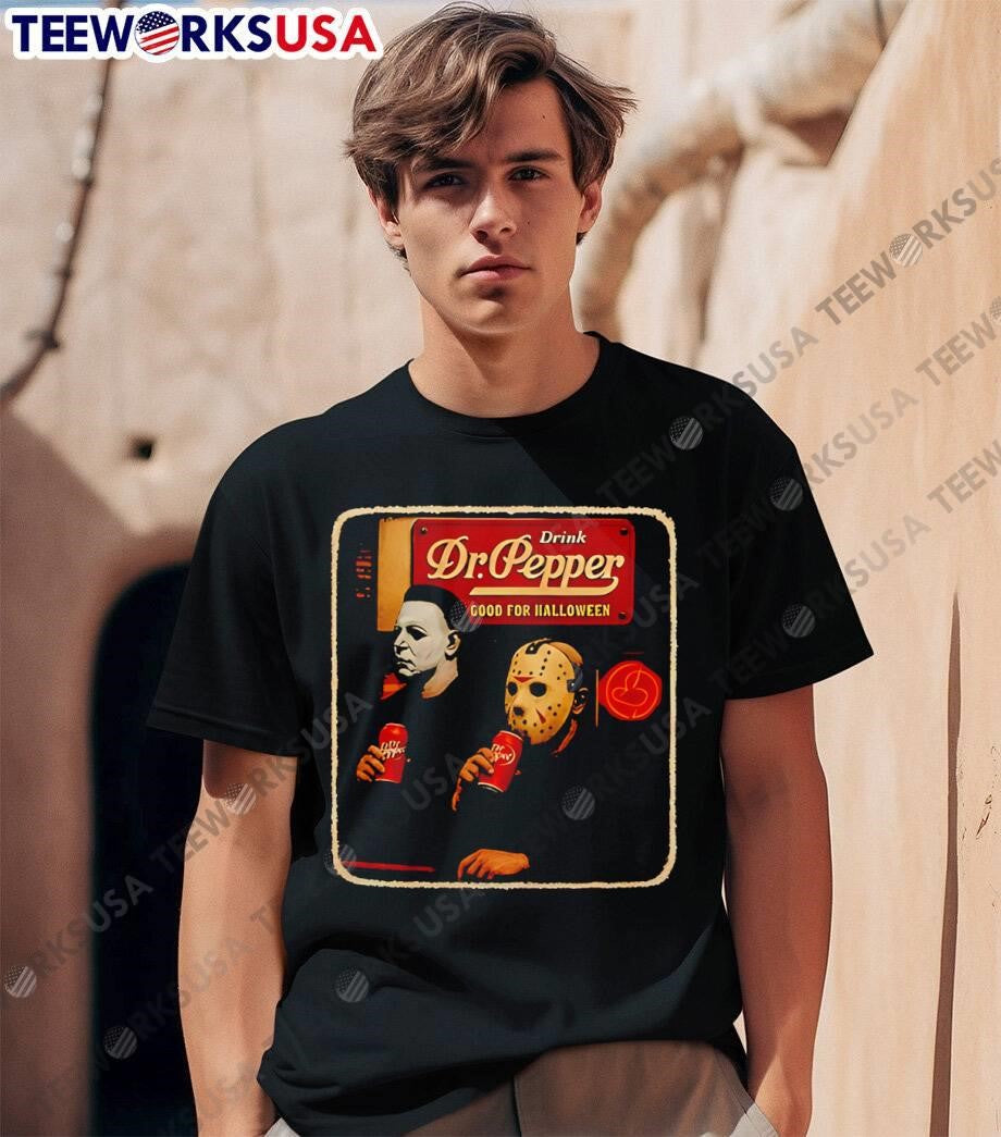 Dr pepper scary movie halloween 2025 graphic - Adult & Kids T-Shirts, Sweatshirts & Hoodies apparel design preview 1