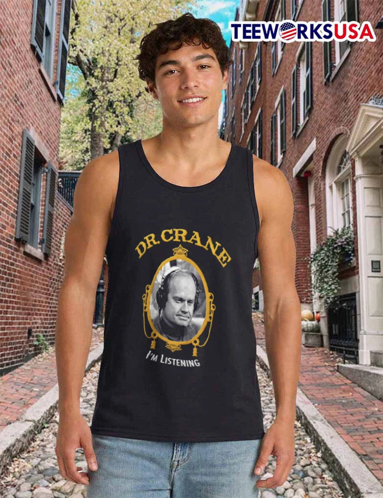 Dr. Crane I'm Listening Frasier - Adult & Kids T-Shirts, Sweatshirts & Hoodies apparel design preview 6