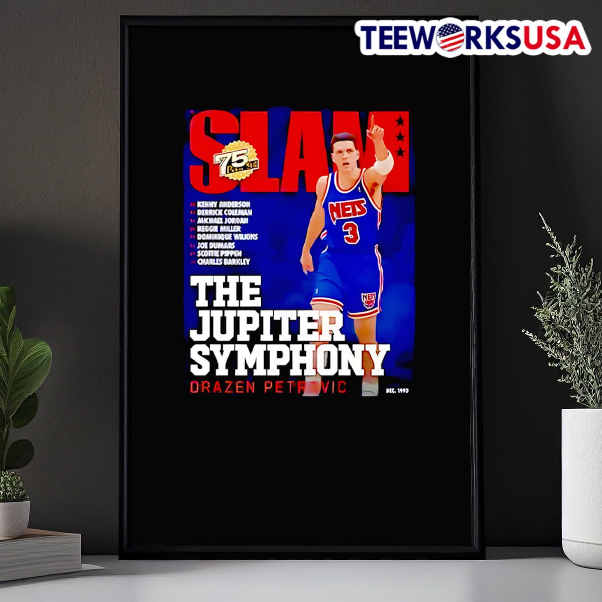Drazen Petrovic The Jupiter Symphony Slam - Adult & Kids T-Shirts, Sweatshirts & Hoodies apparel design preview 5